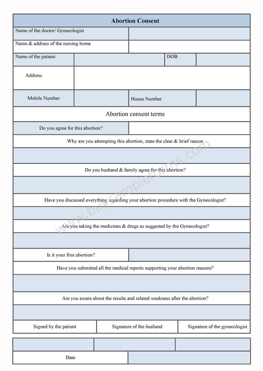 Abortion Consent Form