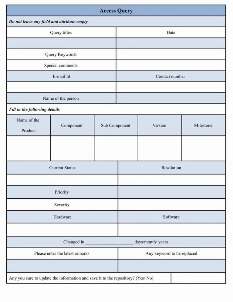 Access Query Form