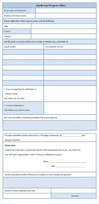 Intellectual Property Office Form sample