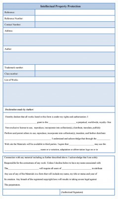 Intellectual Property Protection Form
