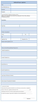 Intellectual Property Application Form