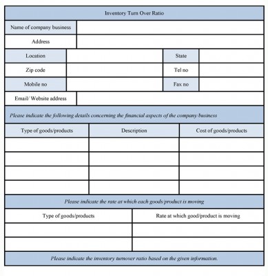 inventory turnover ratio example