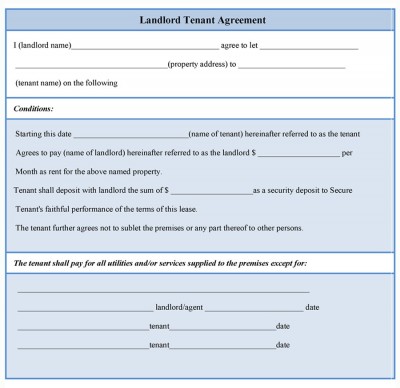 Landlord Tenant Agreement Form