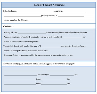 agreement landlord tenant form forms sample rental easy buysampleforms property room building edit only