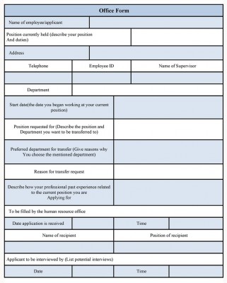 Office Form Template