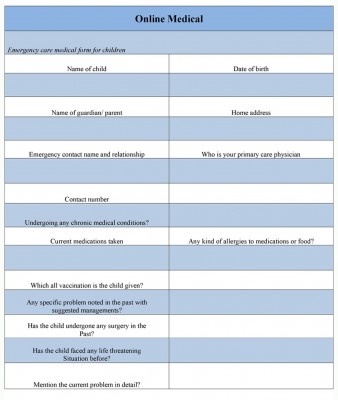Online Medical Form