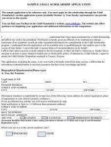 Scholarship Application Form