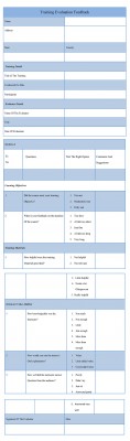 training evaluation feedback form template
