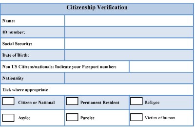 Citizenship Verification Form