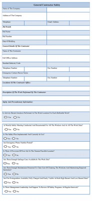 General Contractor Safety Form
