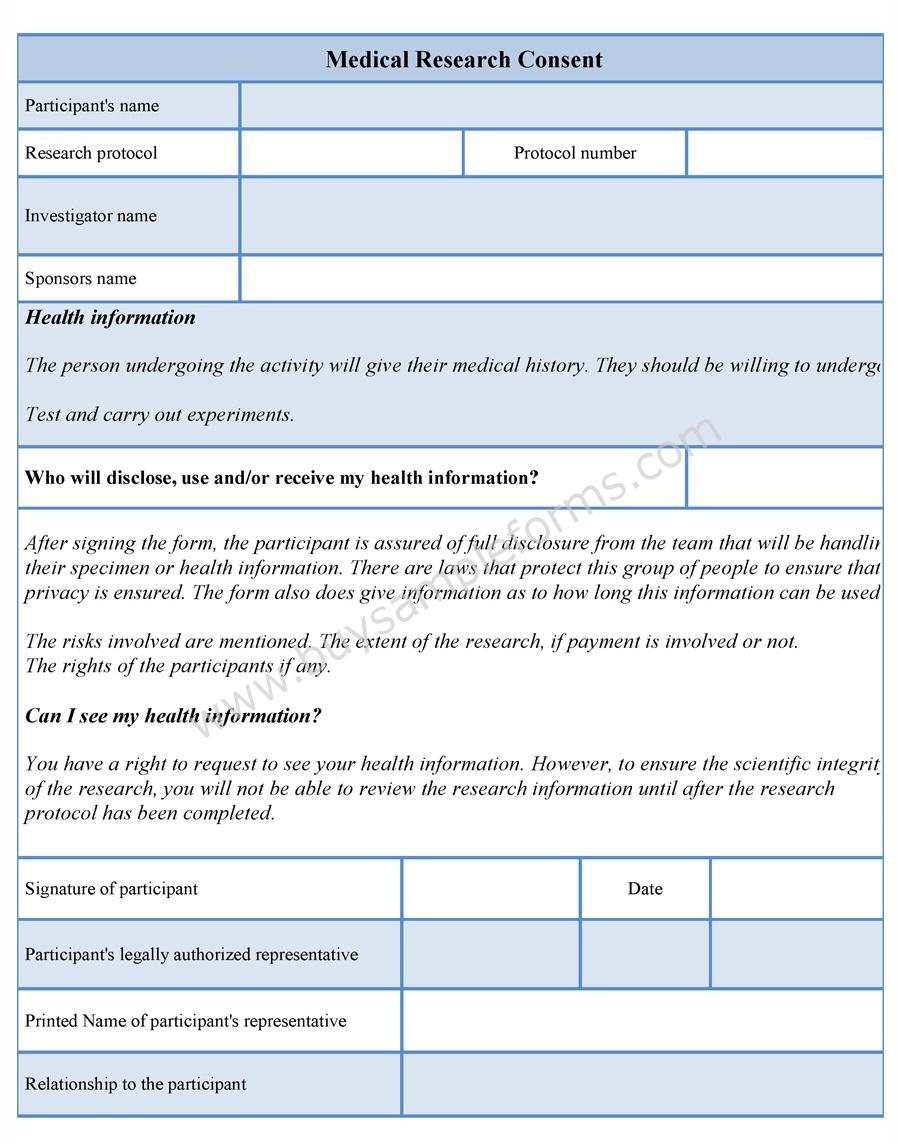Medical Research Consent Form