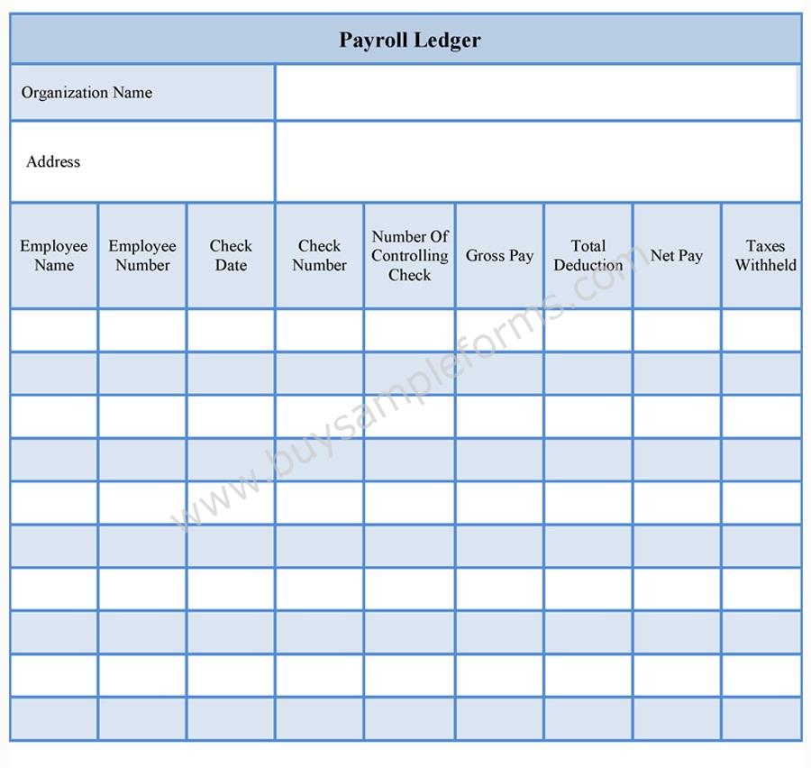 Payroll Ledger Form