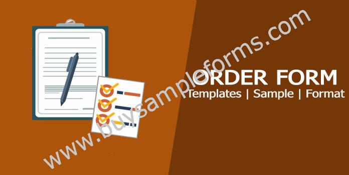 Order Form Templates, Sample Order Format