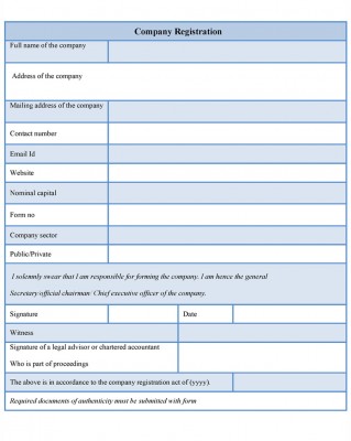 Company Registration Form