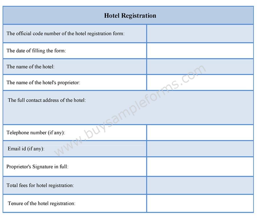 Hotel Registration Form