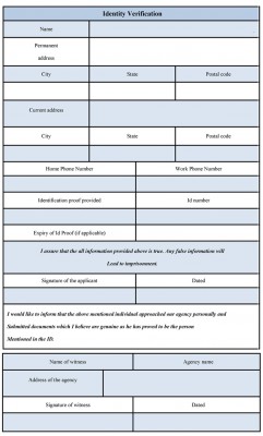Identity Verification Form
