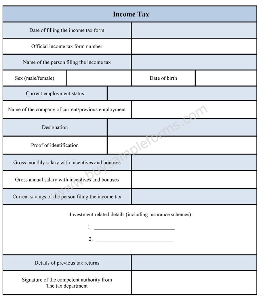Income Tax Form