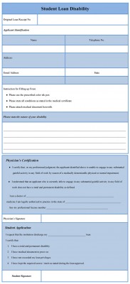 Student Loan Disability Form