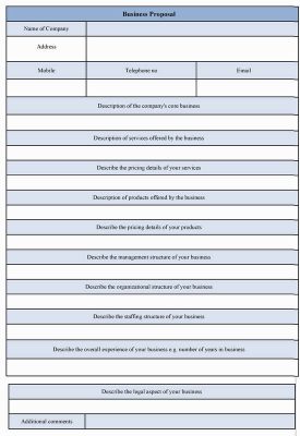 business proposal Format template