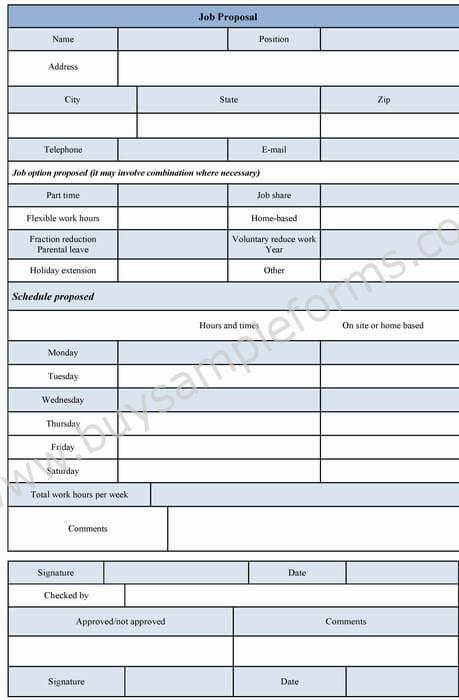 job proposal form template