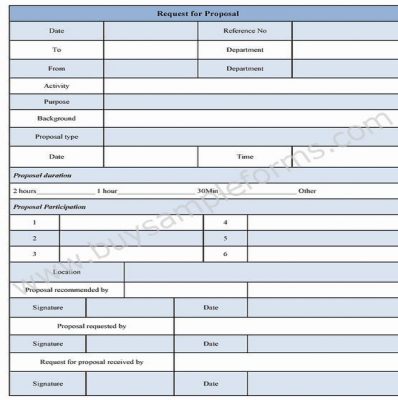 request for proposal form template