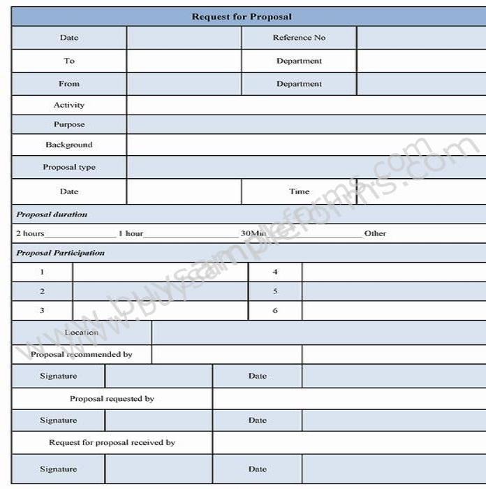 request for proposal form template