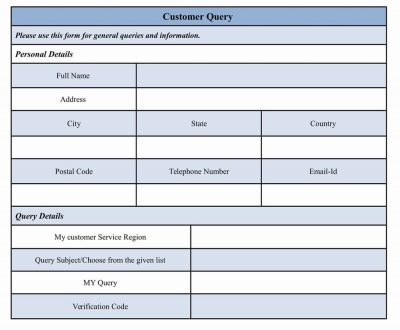 Customer Query Form 