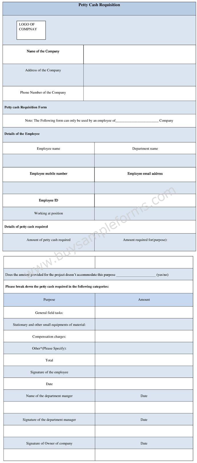 Petty Cash Requisition Form Word Sample Requisition Form Template 