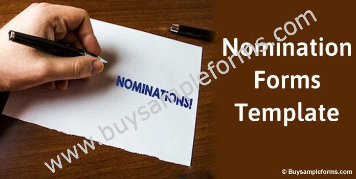 Nomination Form Template, Online Nomination Forms