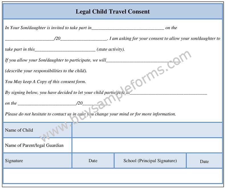 Printable Parental Consent Form Template Word
