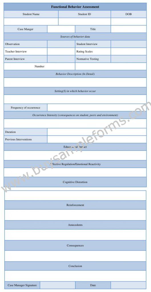 Fba Form.pdf Functional Behavior Assessment Form Example, FBA Word Template