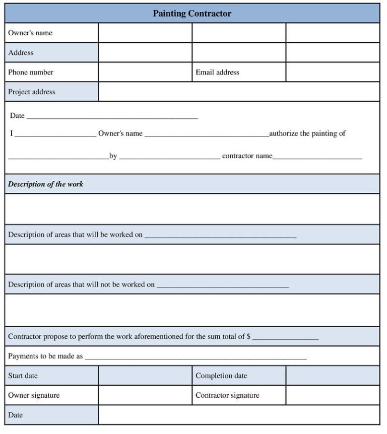 Image 12 for Sample Painting Contract Template