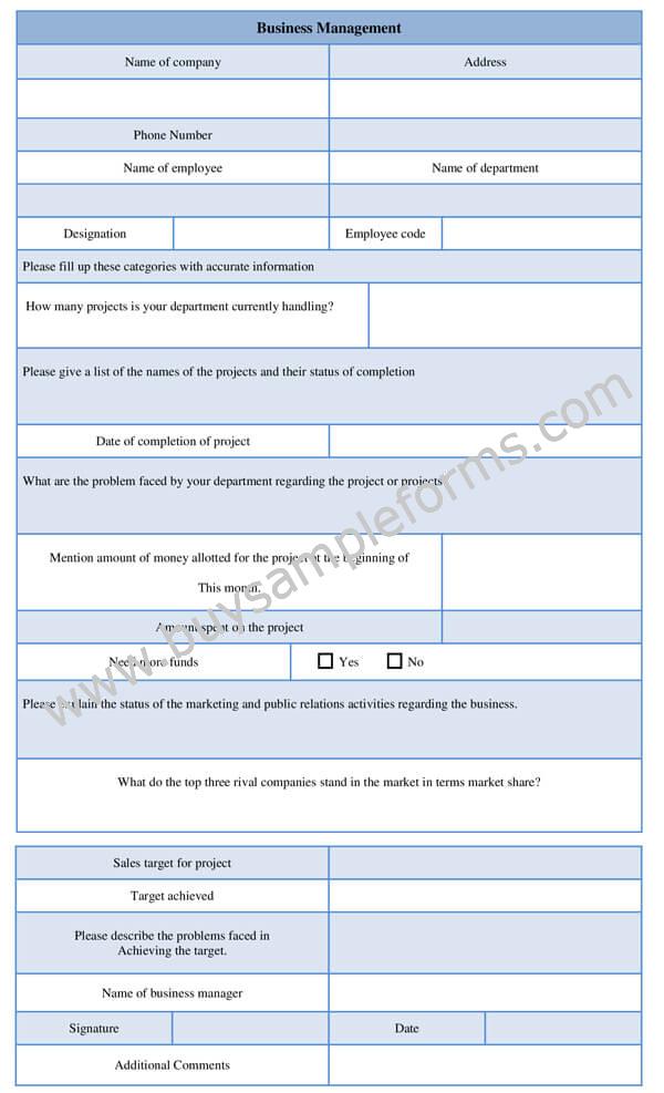Business Form Example Archives - Sample Forms