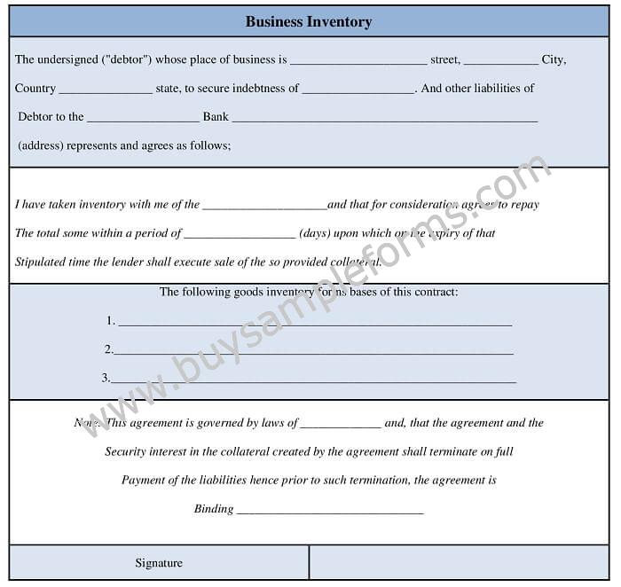 Treasury Inventory Form Download Business Inventory Form Template - Sample, Example